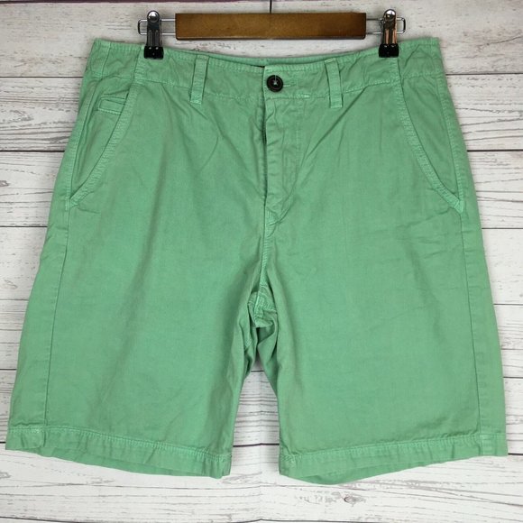 American Eagle Mens Shorts 32 AE Light Green Classic Fit Summer Flat Front - Picture 1 of 9